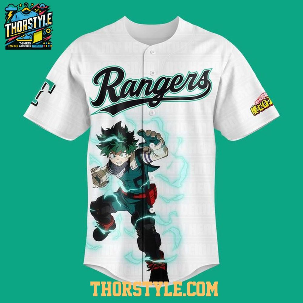 Texas Rangers My Hero Academia Night 2026 Celebration Personalized Baseball Jersey - Image 2