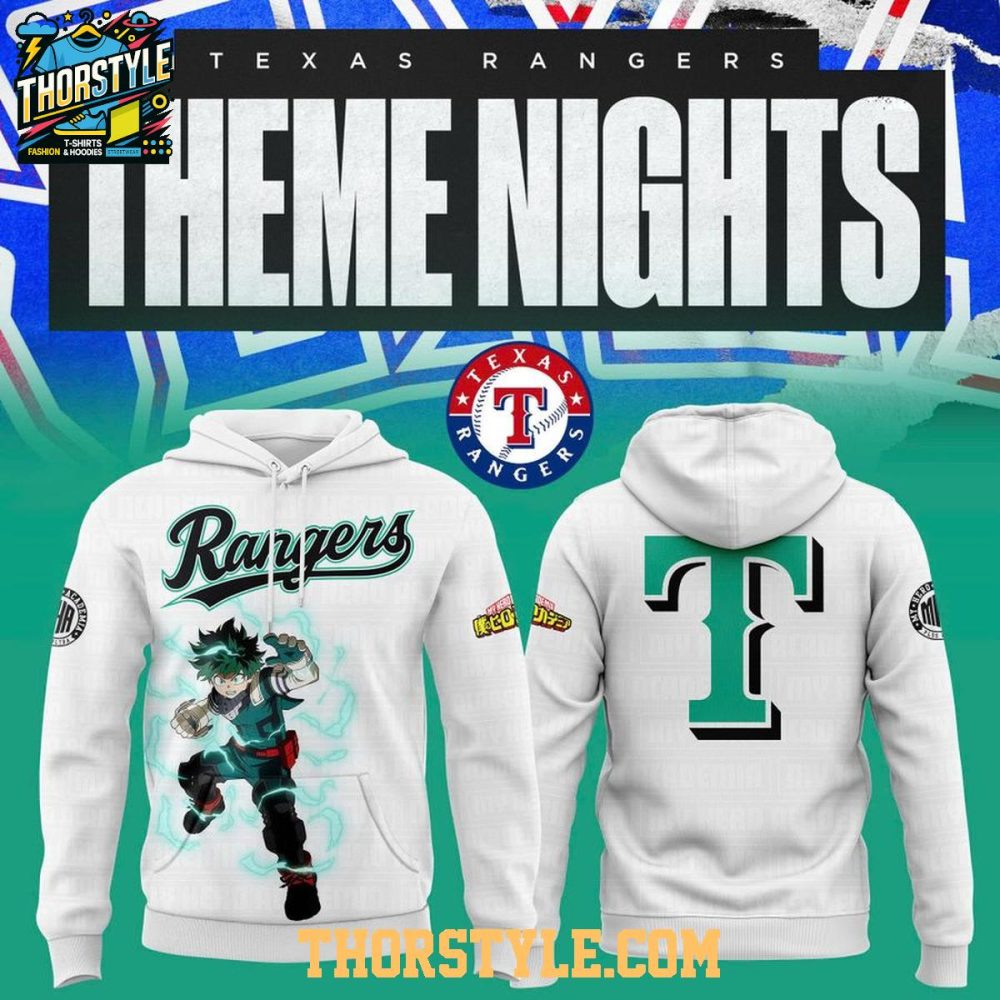Texas Rangers My Hero Academia Theme Night 2026 Celebration Hoodie