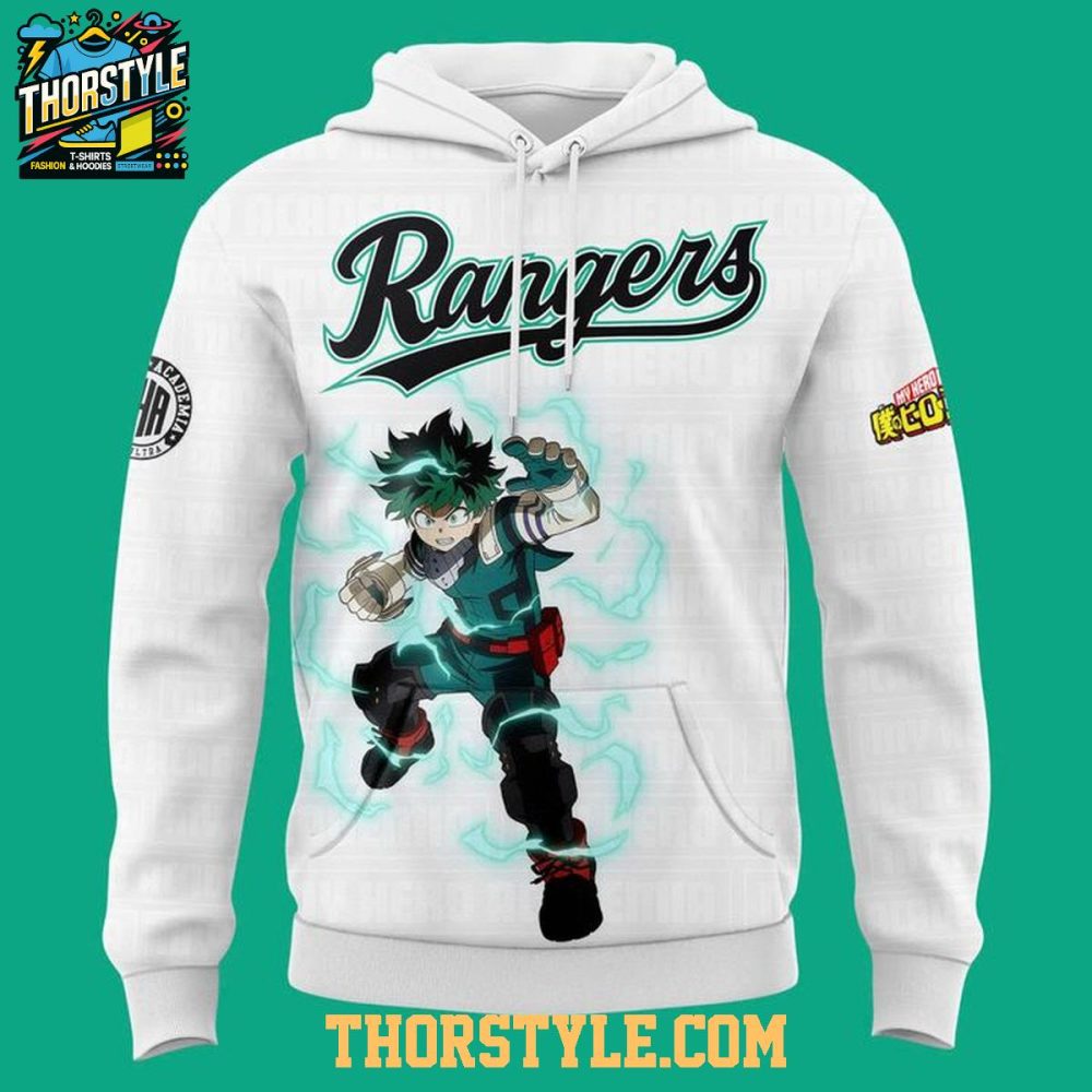 Texas Rangers My Hero Academia Theme Night 2026 Celebration Hoodie - Image 2