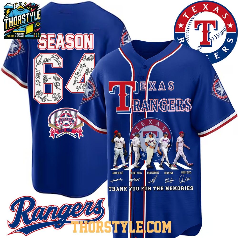 Texas Rangers Since 1823 Thank You Personalized Baseball Jersey