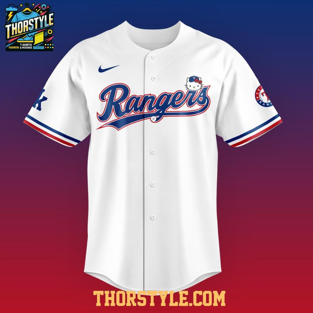 Texas Rangers X Hello Kitty 2026 Night Of Mlb Personalized Baseball Jersey - Image 2