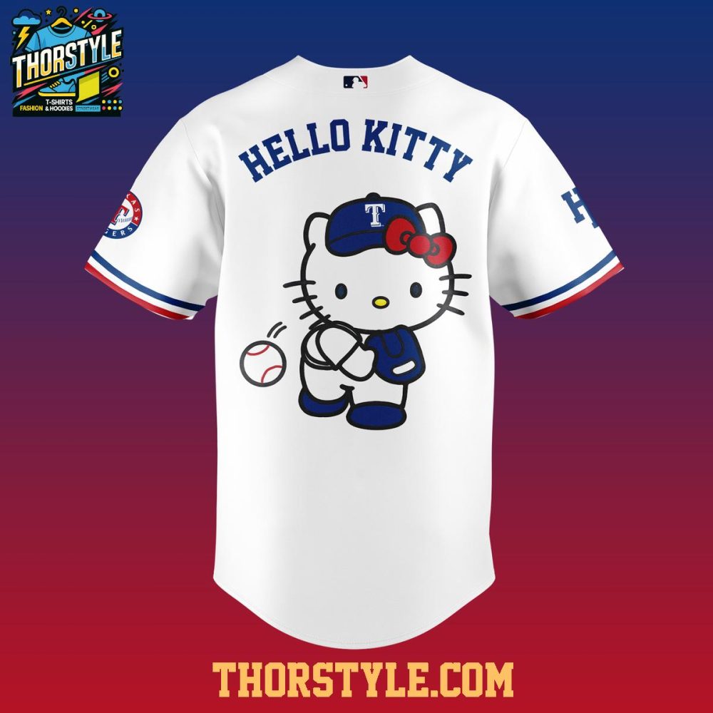 Texas Rangers X Hello Kitty 2026 Night Of Mlb Personalized Baseball Jersey - Image 3