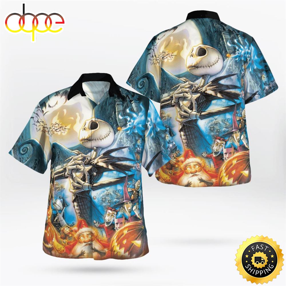The Nightmare Jack Halloween Hawaiian Shirt