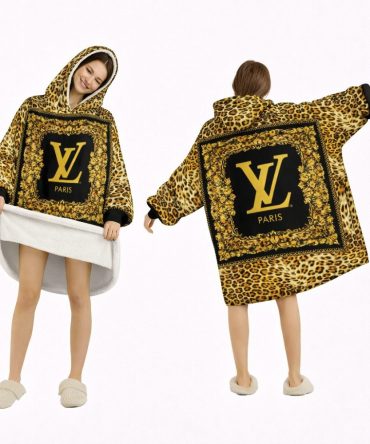 Tiger Style Louis Vuitton Blanket Hoodie , Cozy Wearable Blanket Hoodie