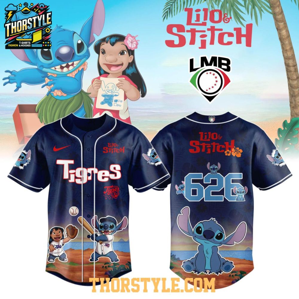 Tigres De Quintana Roo X Lilo & Stitch The Memories Disney 2025 Baseball Jersey