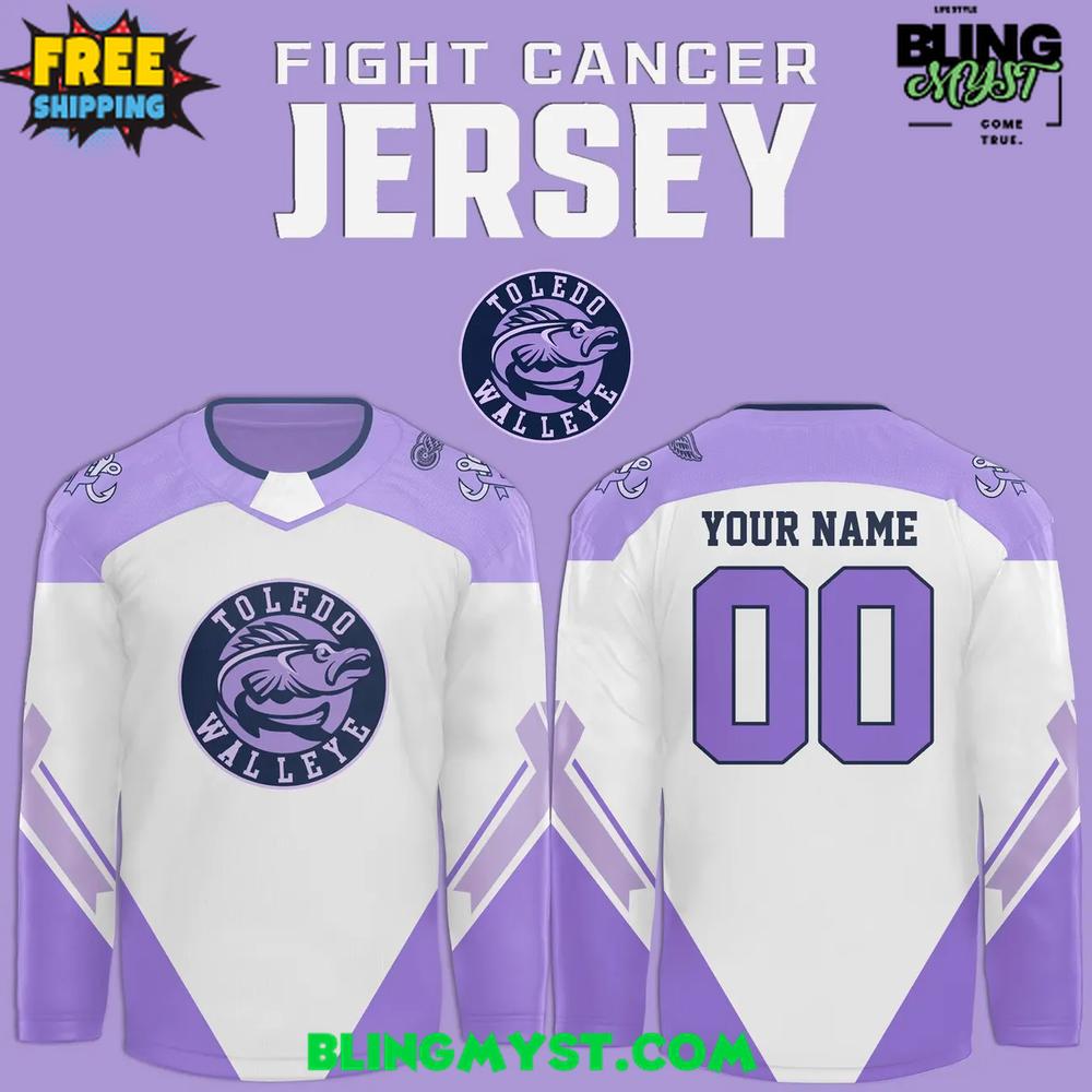 Toledo Walleye 2025 Hockey Fight Cancer Hockey Jersey