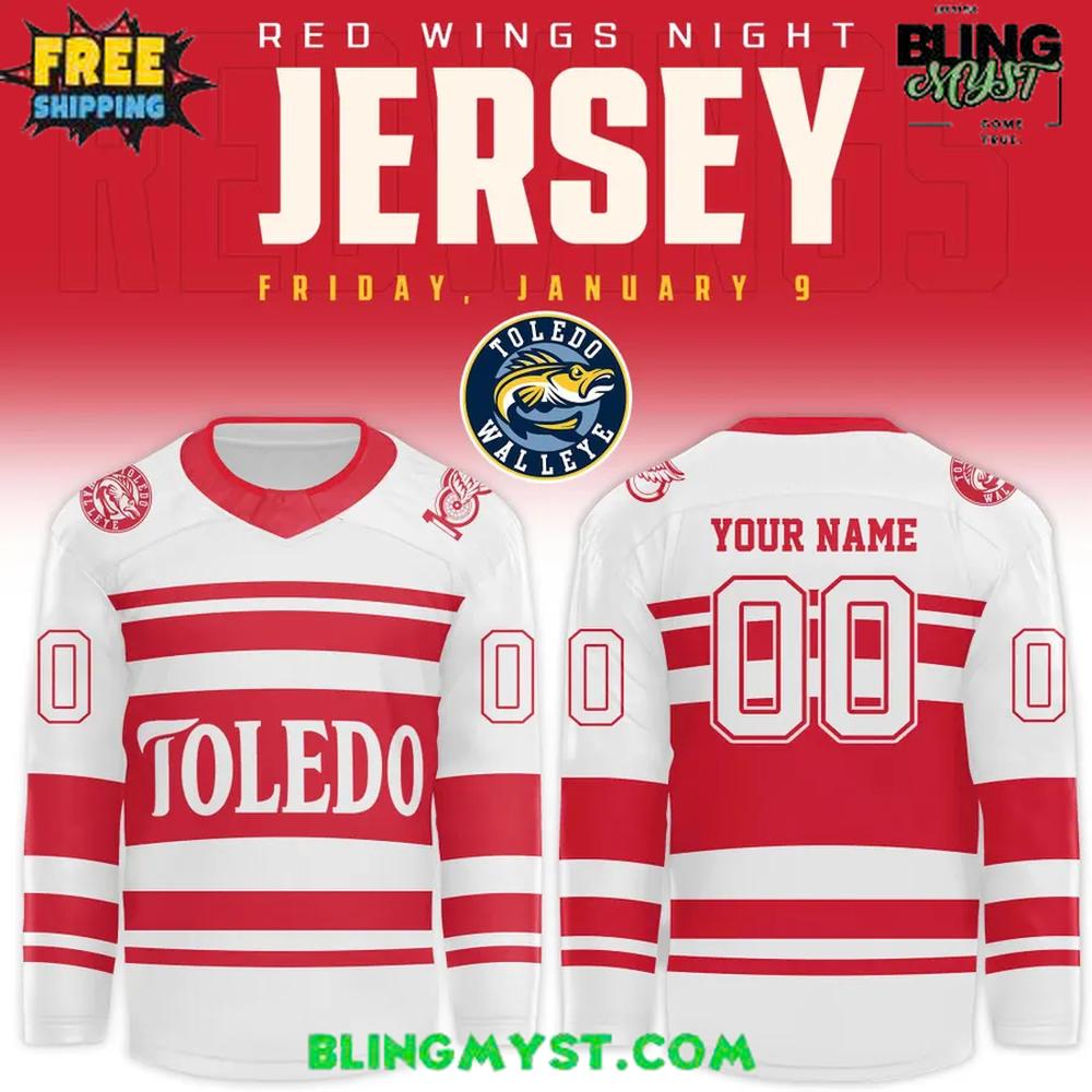 Toledo Walleye Detroit Red Wings Night Limited Edition Hockey Jersey