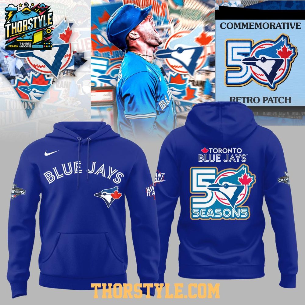 Toronto Blue Jays 2026 Commemorative Retro 50 Seasons Hoodie T-Shirt