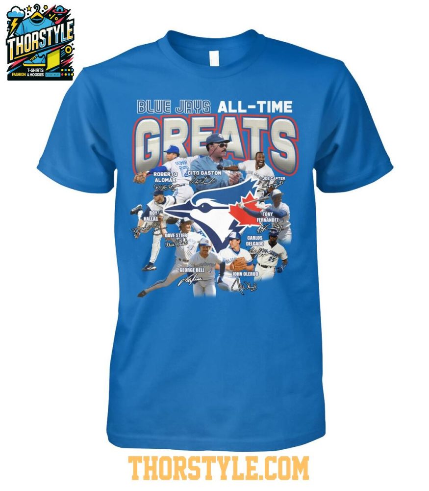 Toronto Blue Jays All-Time Greats Carter Delgado Bell Alomar Gaston T-Shirt