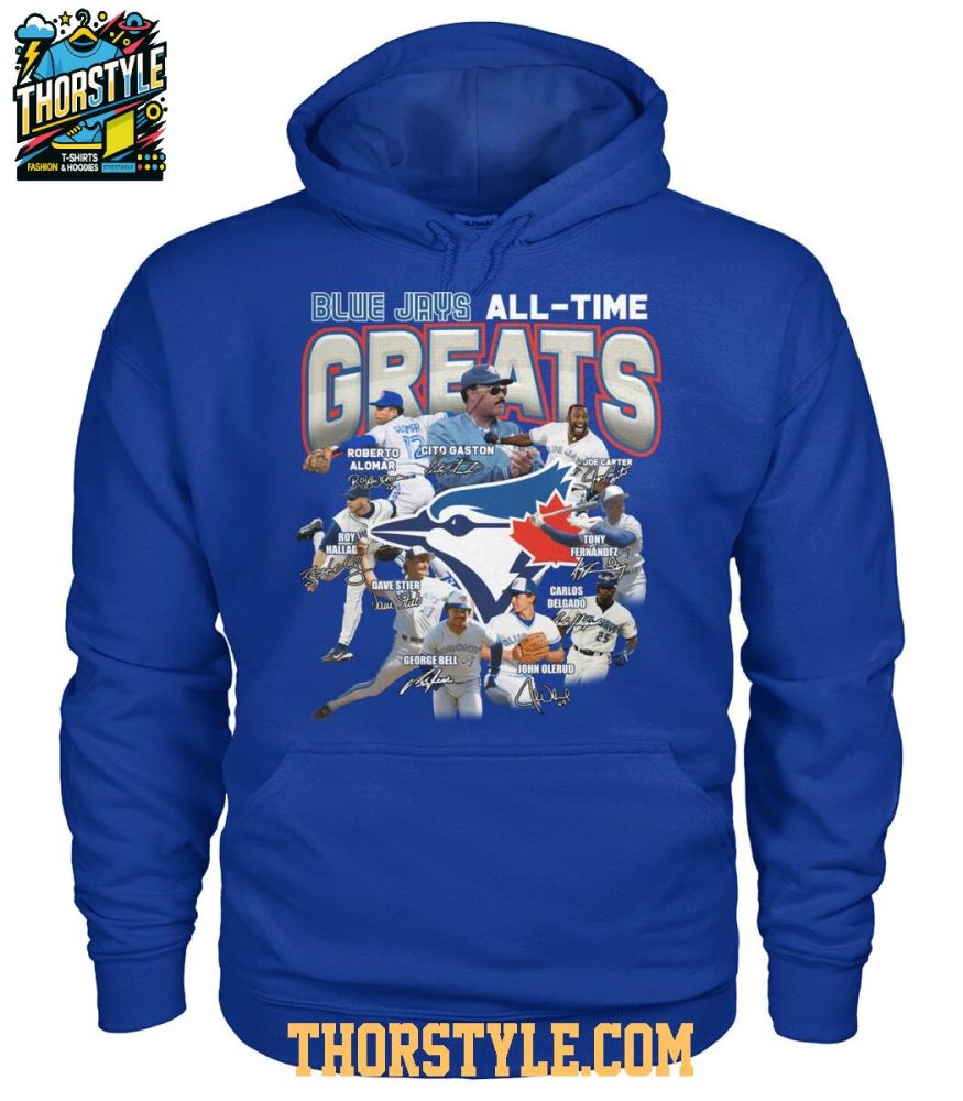 Toronto Blue Jays All-Time Greats Carter Delgado Bell Alomar Gaston T-Shirt - Image 3