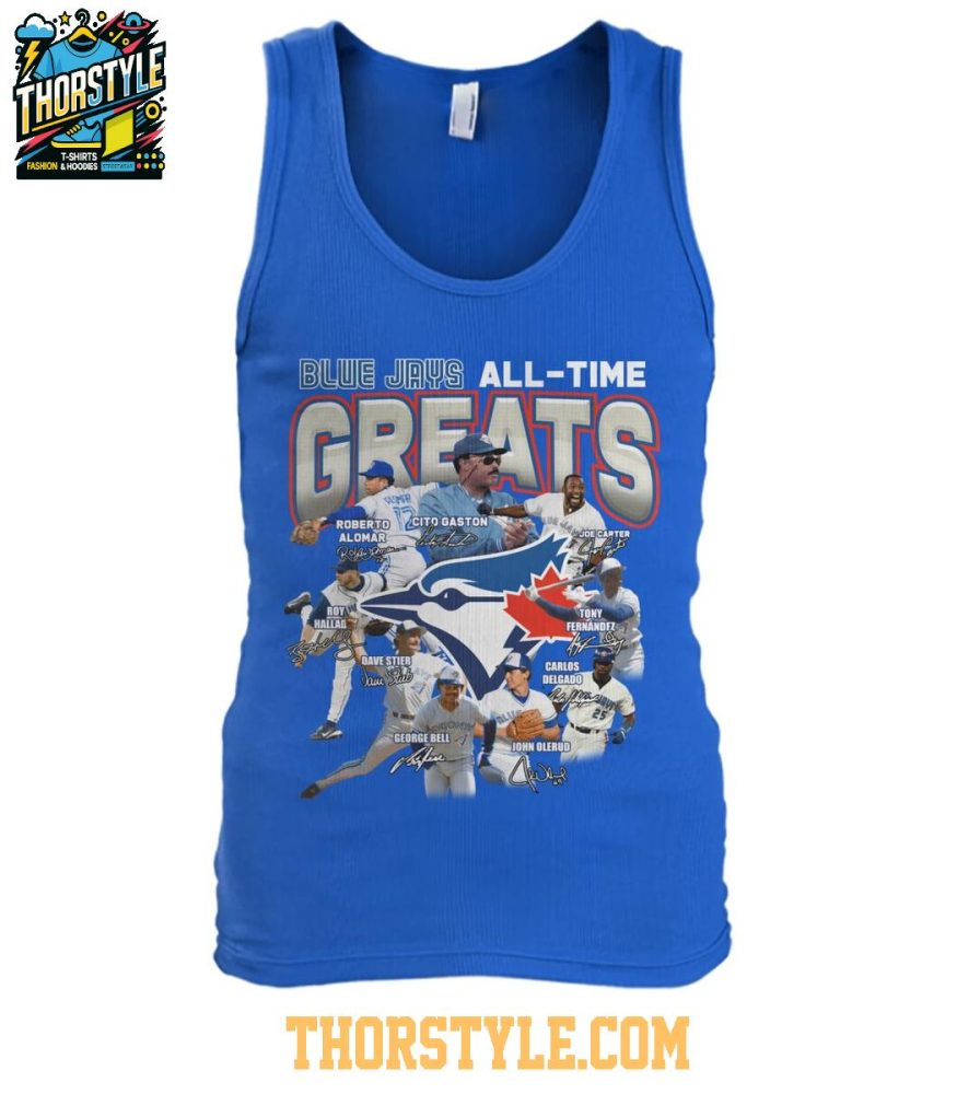 Toronto Blue Jays All-Time Greats Carter Delgado Bell Alomar Gaston T-Shirt - Image 5