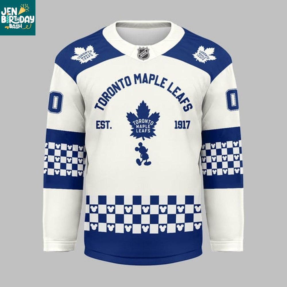 Toronto Maple Leafs X Disney Mickey 2026 Crossover Personalized Hockey Jersey - Image 2