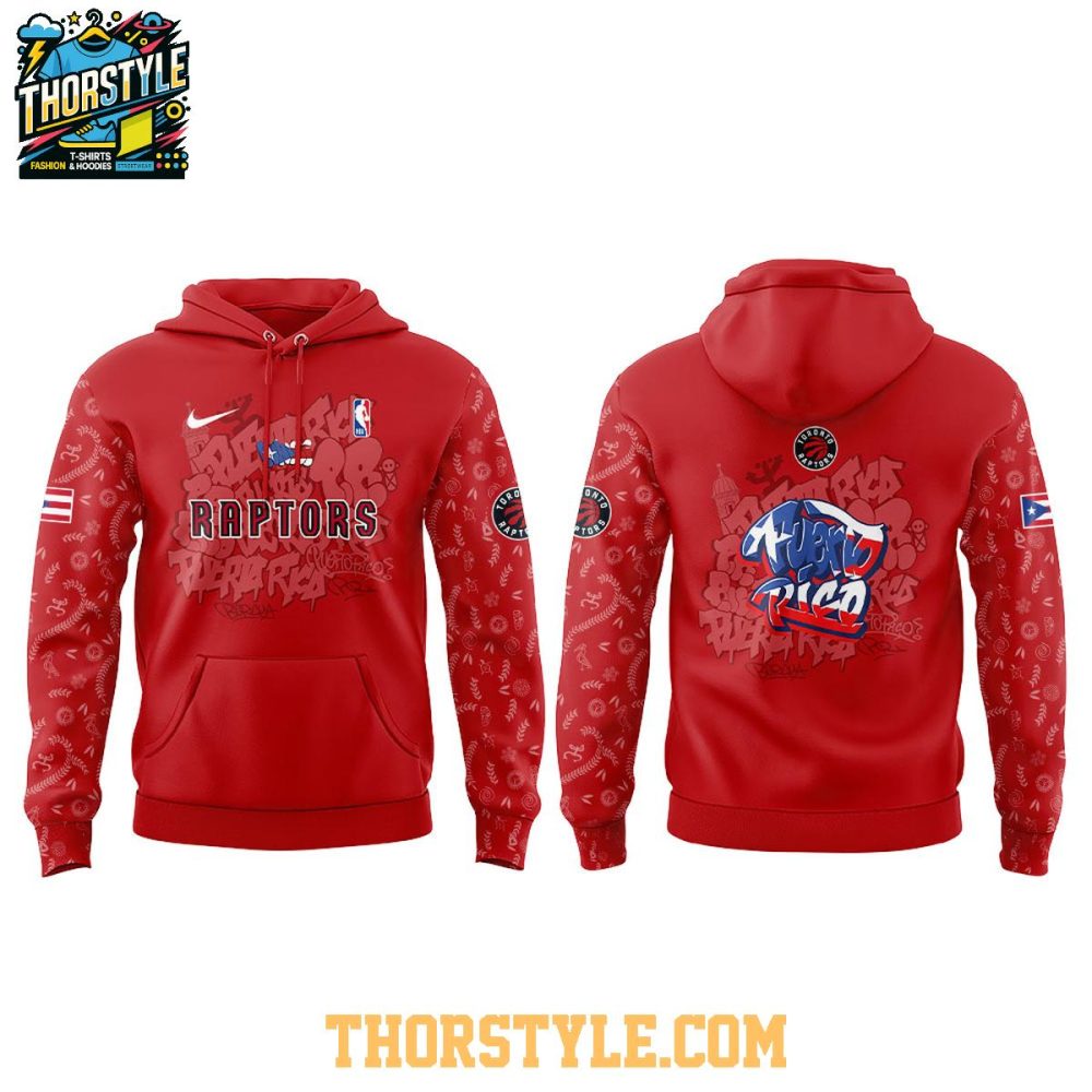 Toronto Raptors Puerto Rican Heritage Root And Culture 2025 Hoodie T-Shirt - Image 2