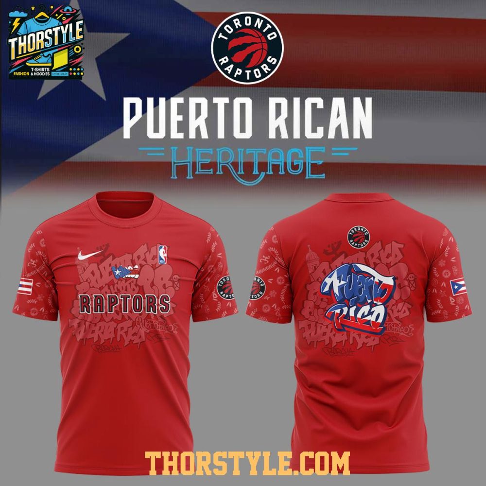 Toronto Raptors Puerto Rican Heritage Root And Culture 2025 Hoodie T-Shirt - Image 3