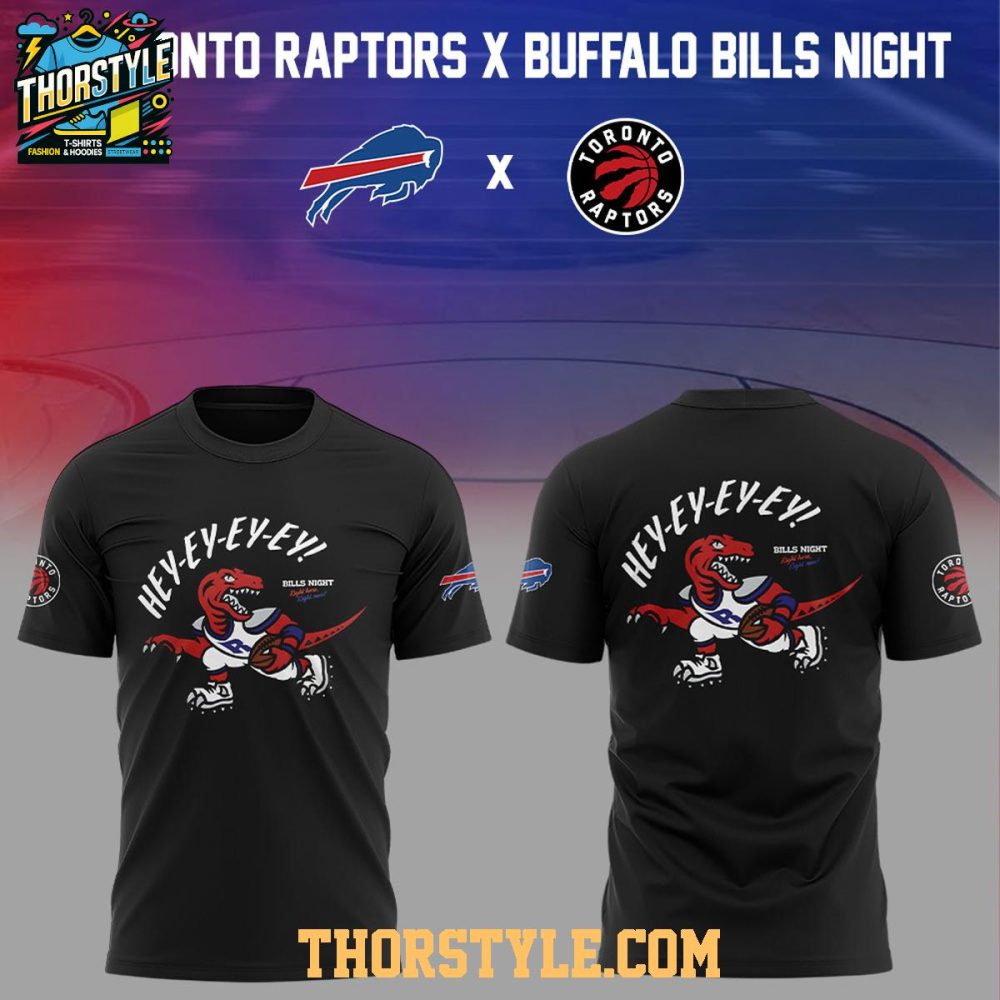 Toronto Raptors X Buffalo Bills 2026 Night Celebrate Hoodie T-Shirt - Image 3