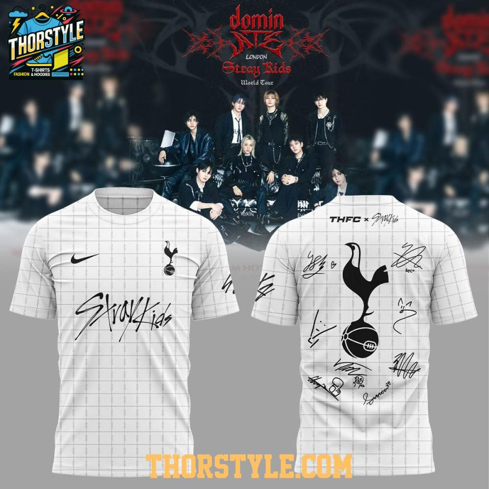 Tottenham Hotspur X Stray Kids Show 2025-2026 Hoodie T-Shirt - Image 2