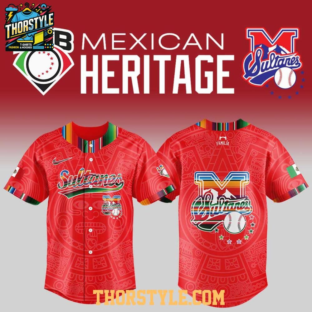 Uniforme Sultanes De Monterrey Mexican Heritage 2025 Celebration Baseball Jersey