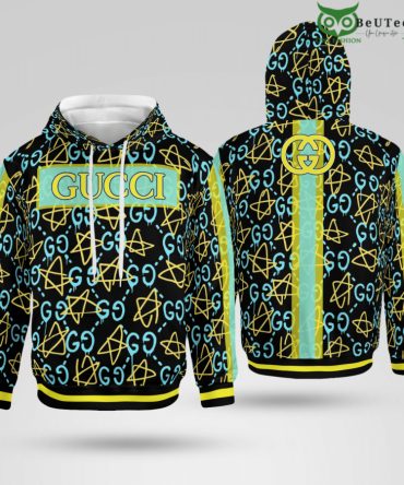 Limited Edition Gucci Star Drawing Bright Color 3D Hoodie