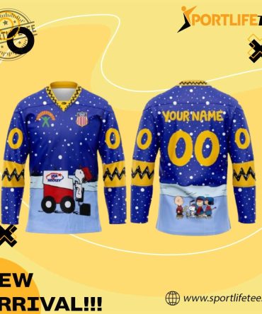 Usa Hockey Peanuts Olympic Champions Night 2026 Hockey Jersey Edition