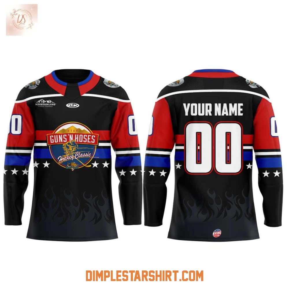 Utah Grizzlies Guns N' Hoses Hockey Jersey