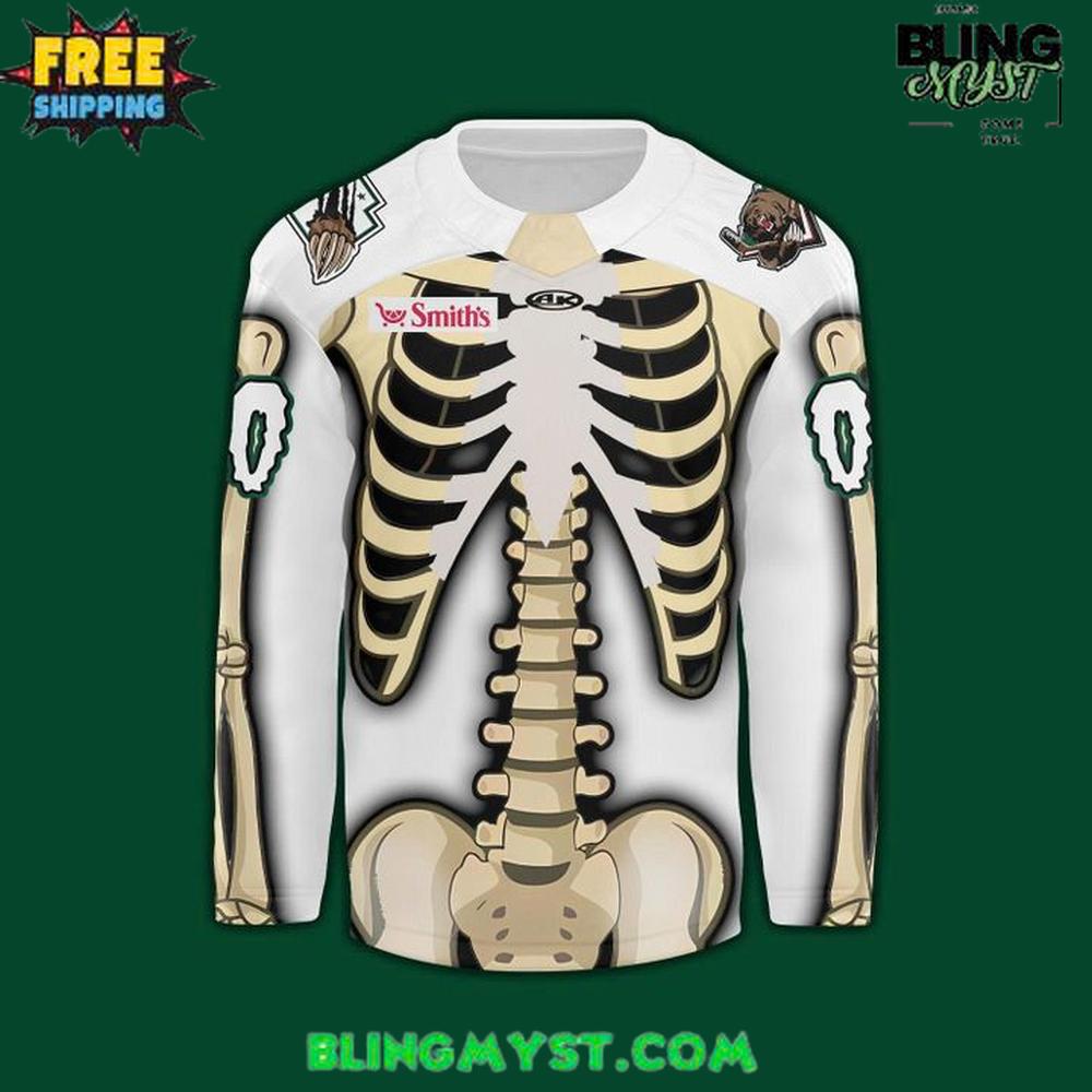 Utah Grizzlies Skeleton Special Edition Hockey Jersey - Image 2
