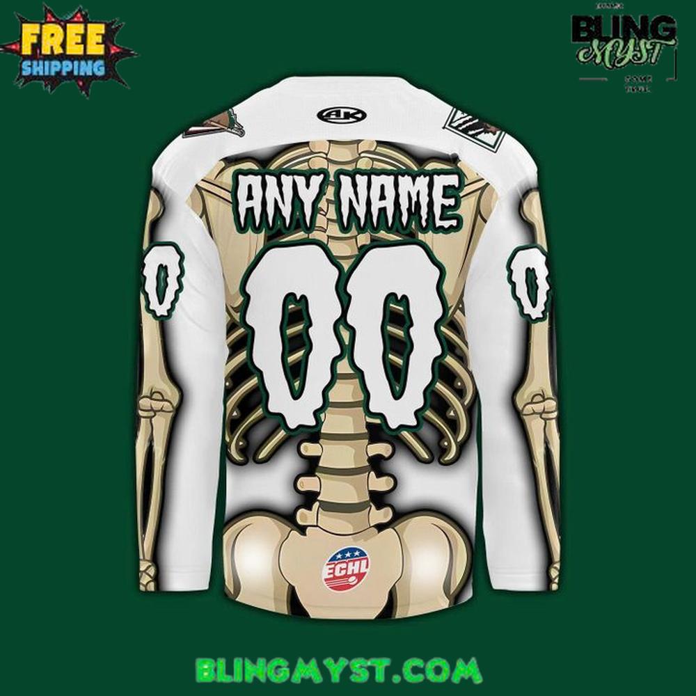 Utah Grizzlies Skeleton Special Edition Hockey Jersey - Image 3