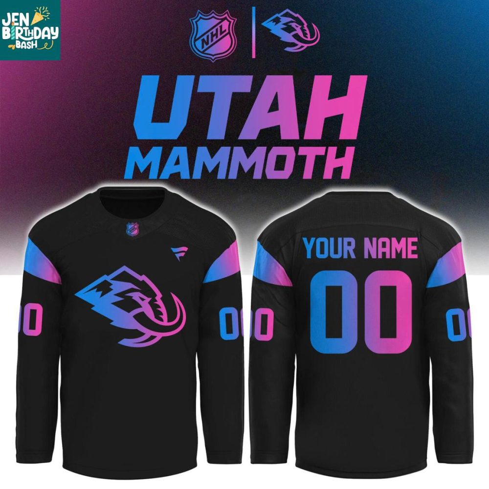 Utah Mammoth Cyberpunk 2026 Game Night Personalized Hockey Jersey