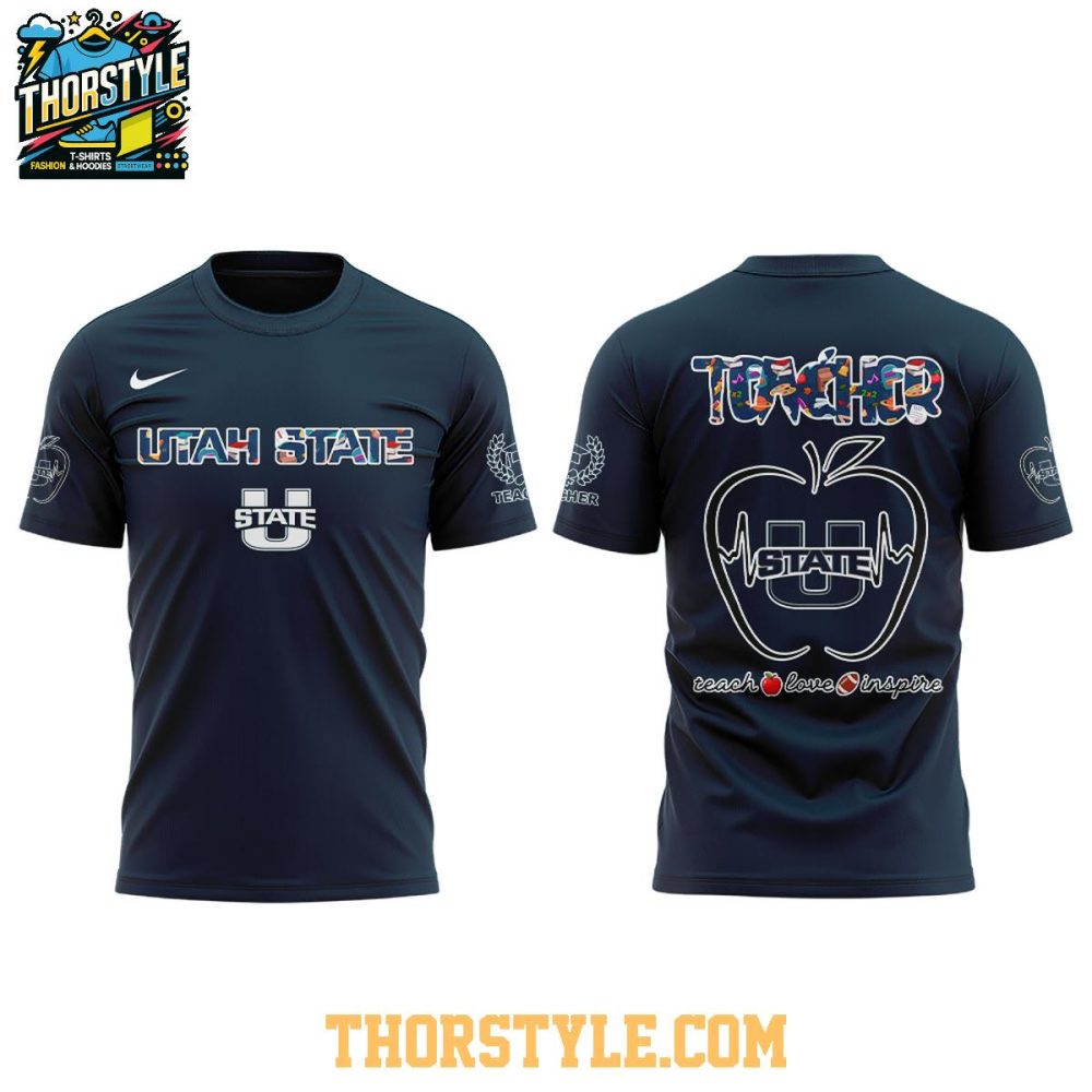 Utah State Aggies Teachers 2025 Day Of Appreciation Hoodie T-Shirt - Image 4