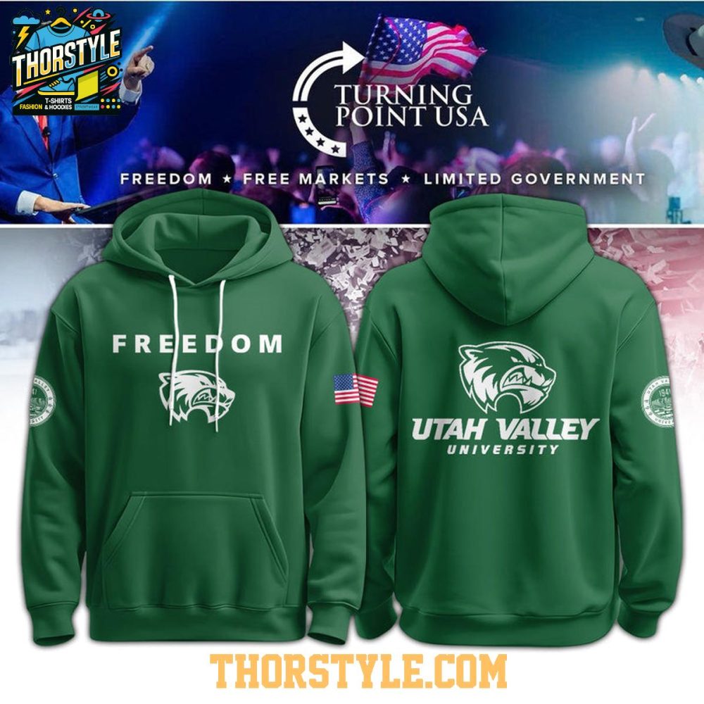 Utah Valley Wolverines Charlie Kirk Turning Point Usa 2025 Hoodie