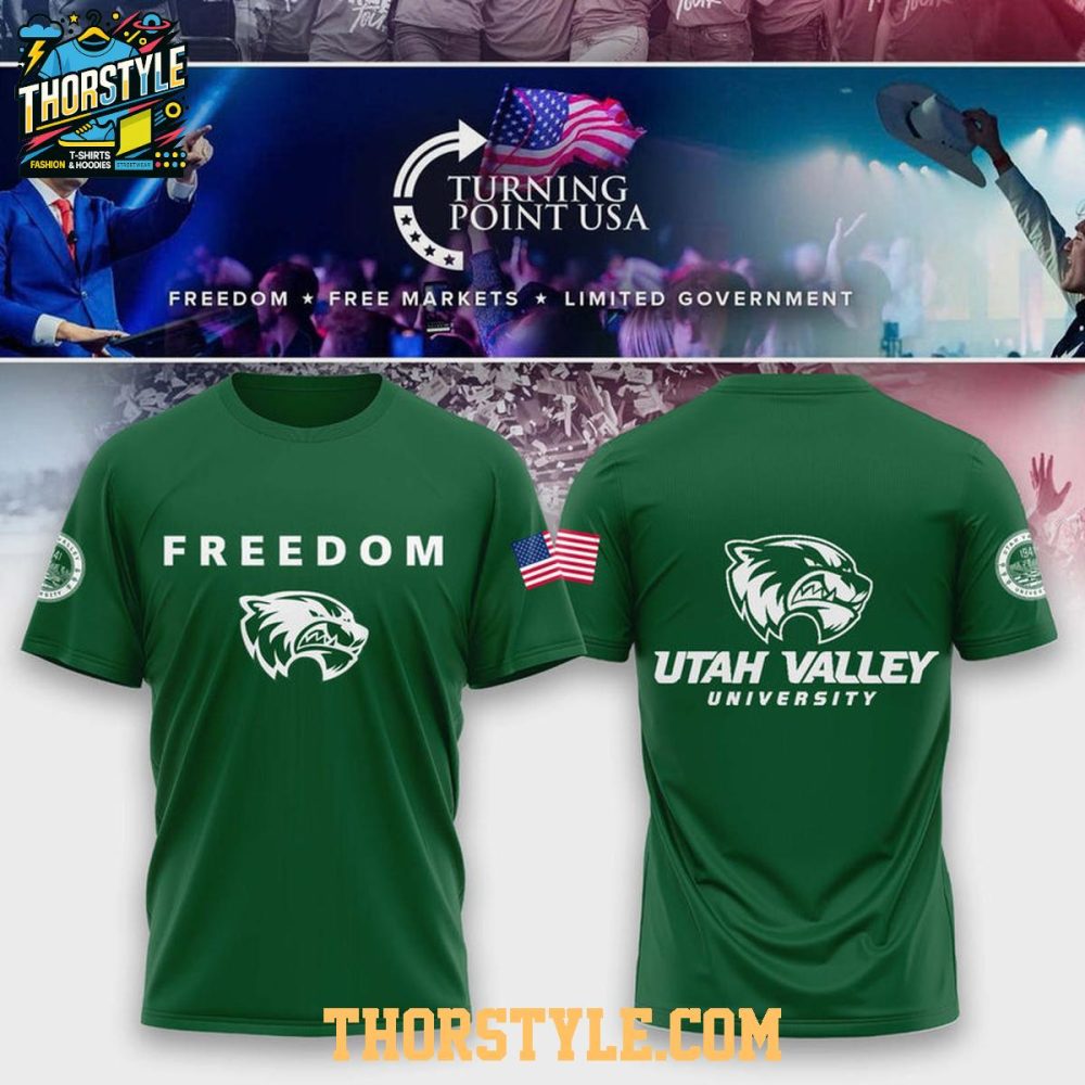Utah Valley Wolverines Charlie Kirk Turning Point Usa 2025 Hoodie - Image 3