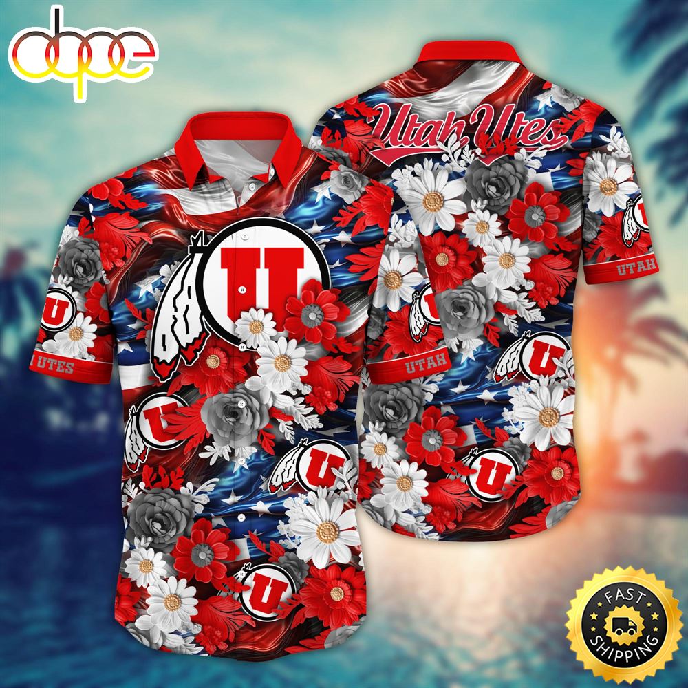 Utah Utes Ncaa2 Hawaii Shirt Independence Day