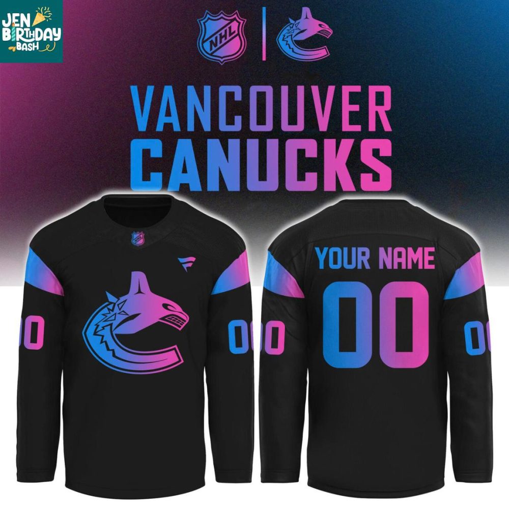 Vancouver Canucks Cyberpunk 2026 Game Night Personalized Hockey Jersey