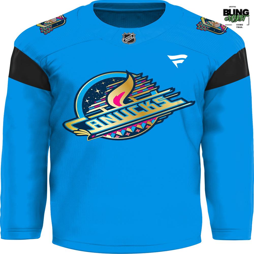 Vancouver Canucks Intense Live At Diwali Nhl Hockey Jersey - Image 2