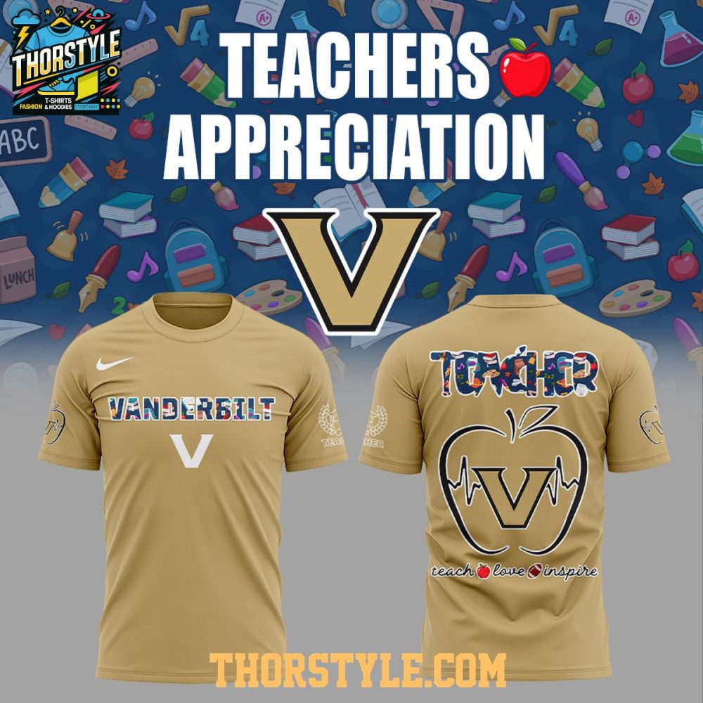 Vanderbilt Commodores Teachers 2025 Day Of Appreciation Hoodie T-Shirt - Image 3