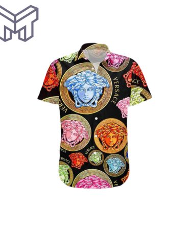 Versace Shirt Versace Hawaiian Shirt Button Shirt–Mura3425