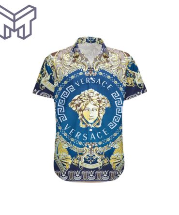 Versace Shirt Versace Hawaiian Shirt Button Shirt–Mura22207