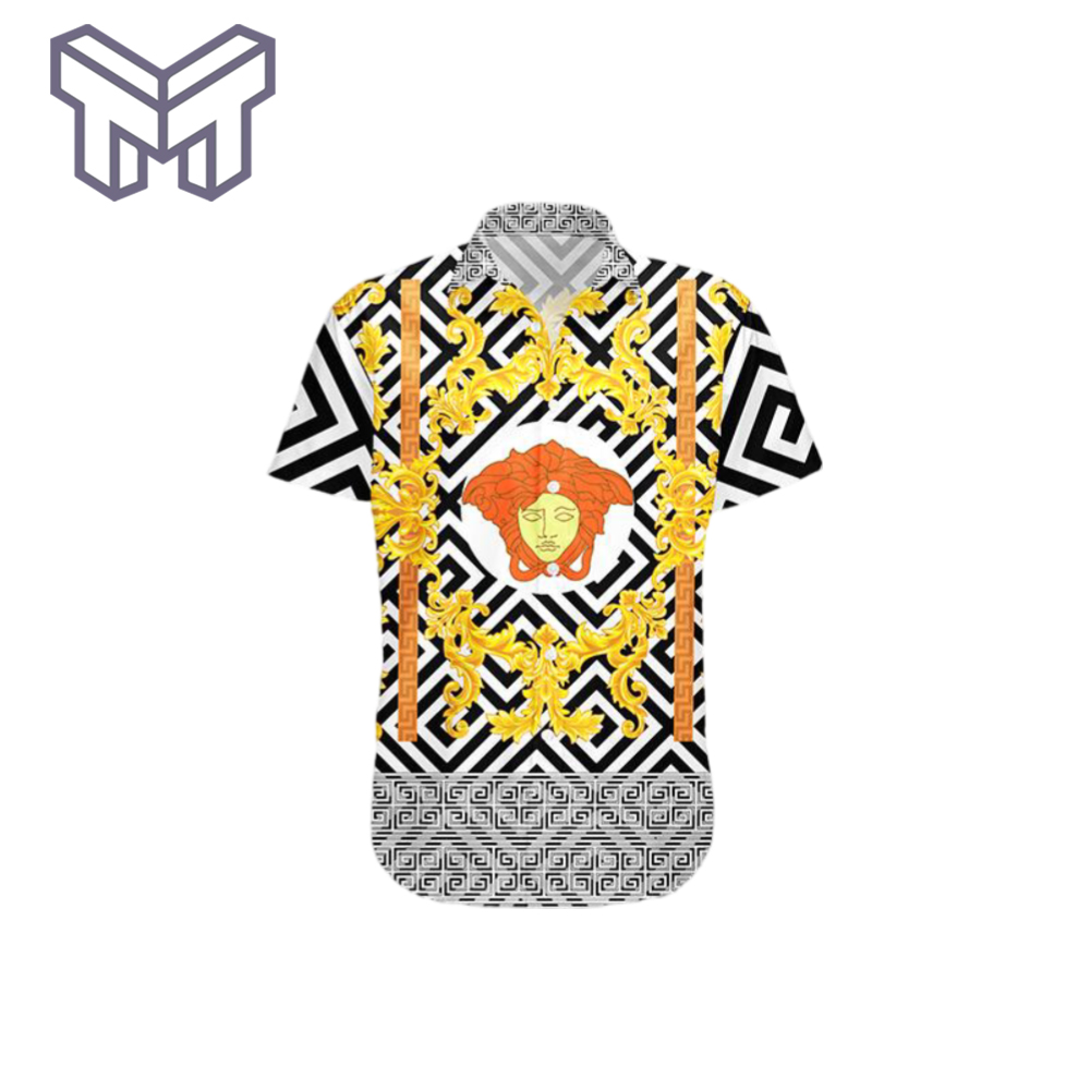 Versace Shirt Versace Hawaiian Shirt Button Shirt–Mura2203