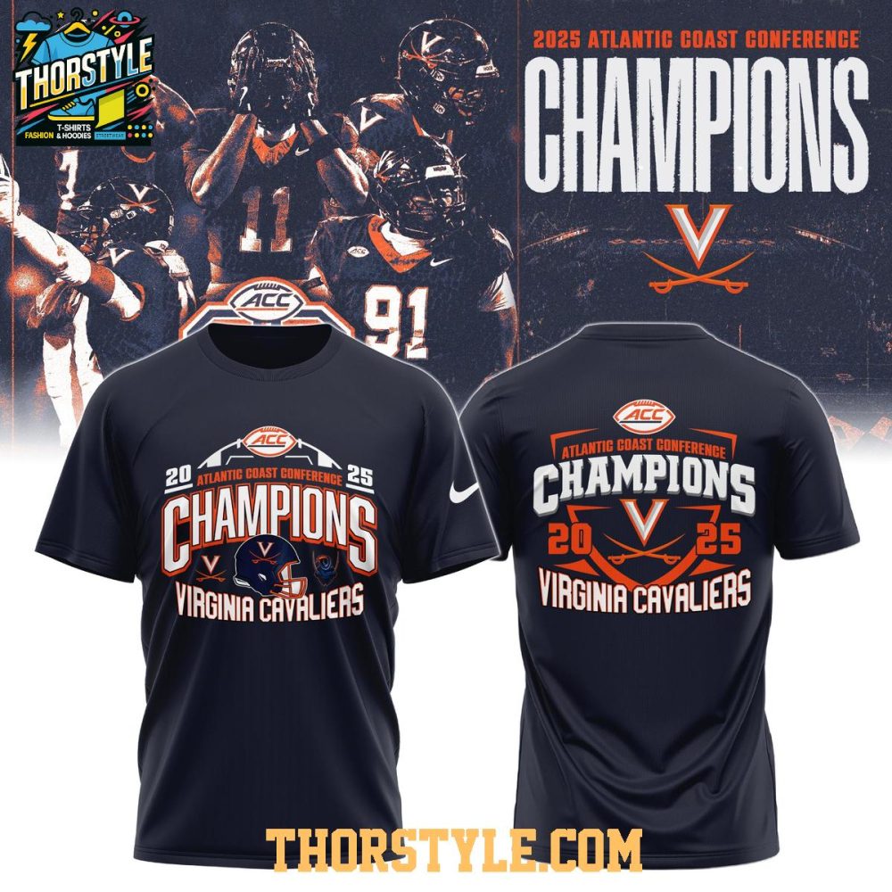 Virginia Cavaliers Atlantic Coast Conference Champions 2025 Hoodie T-Shirt - Image 2