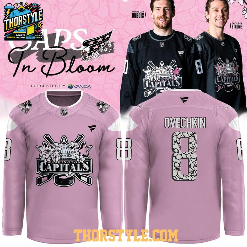 Washington Capitals Alexander Ovechkin 2026 Caps In Bloom Hockey Jersey