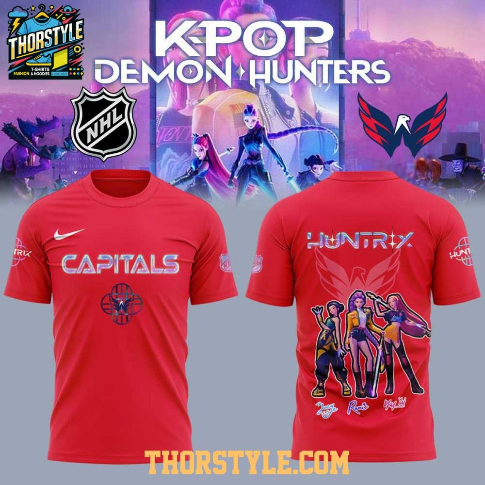 Washington Capitals Kpop Demon Hunters 2025 Takedown Hoodie T-Shirt - Image 3