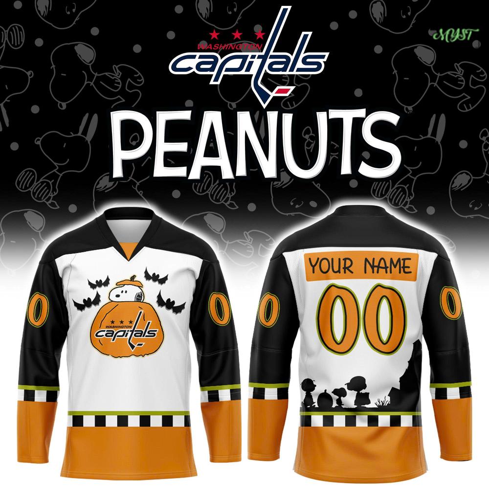 Washington Capitals Peanuts Great Pumpkin Hockey Jersey