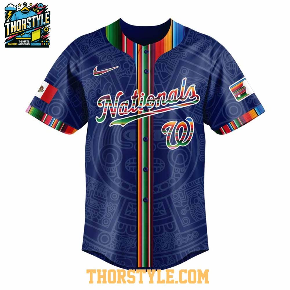 Washington Nationals Mexican Heritage Familia 2025 Personalized Baseball Jersey - Image 2