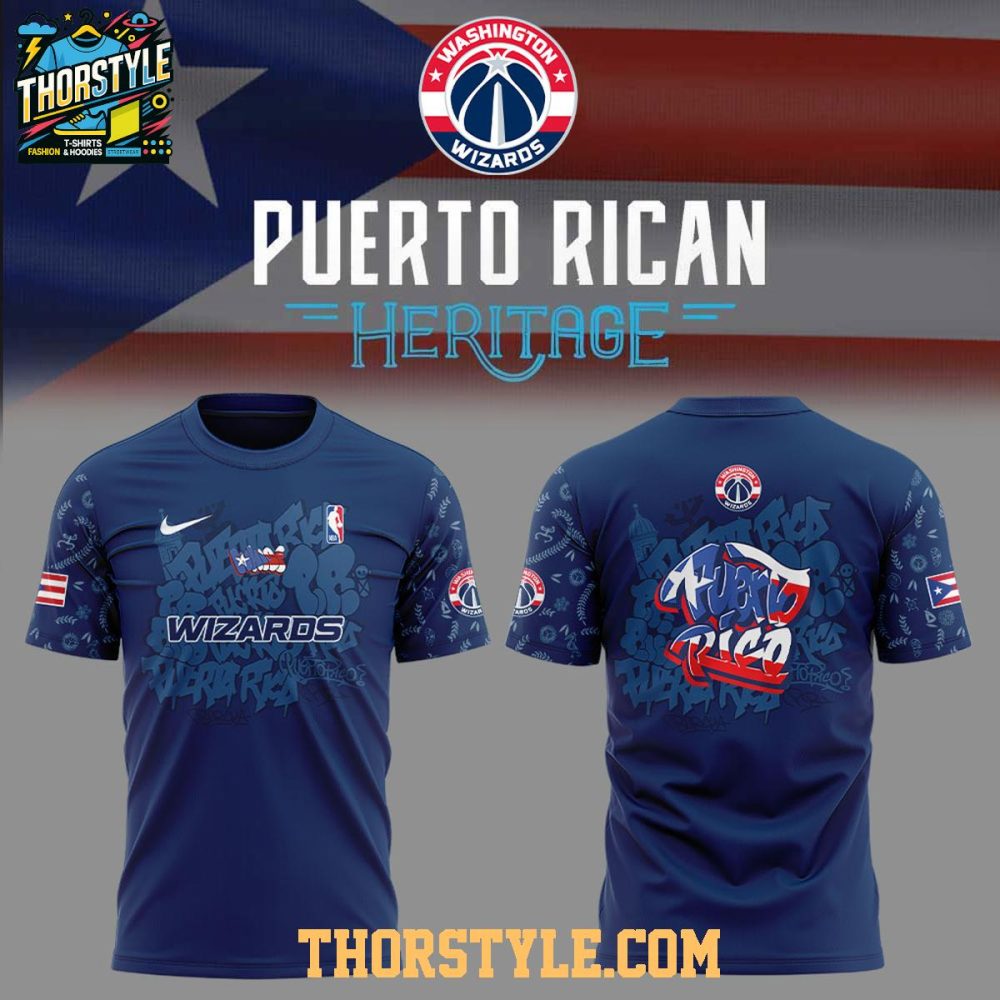 Washington Wizards Puerto Rican Heritage Root And Culture 2025 Hoodie T-Shirt - Image 3