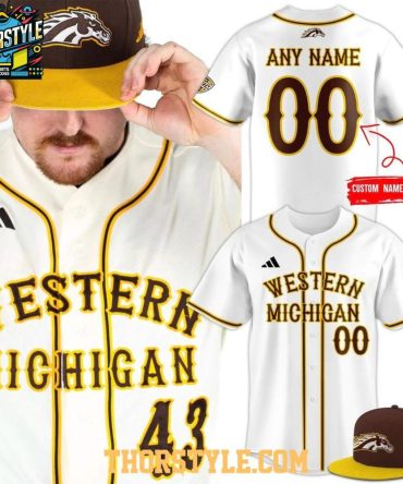 Western Michigan Broncos 2026 Throwback Personalized Baseball Jersey