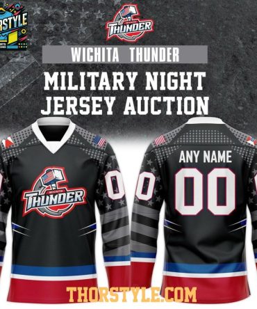 Wichita Thunder Military Appreciation 2026 Night Personalized Hockey Jersey