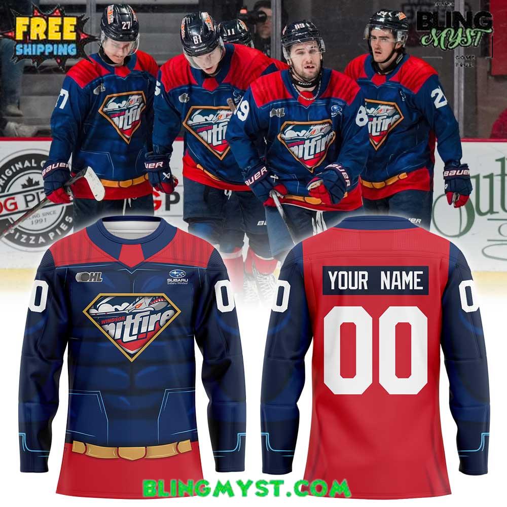 Windsor Spitfires Super Hero Night 2025-26 Hockey Jersey
