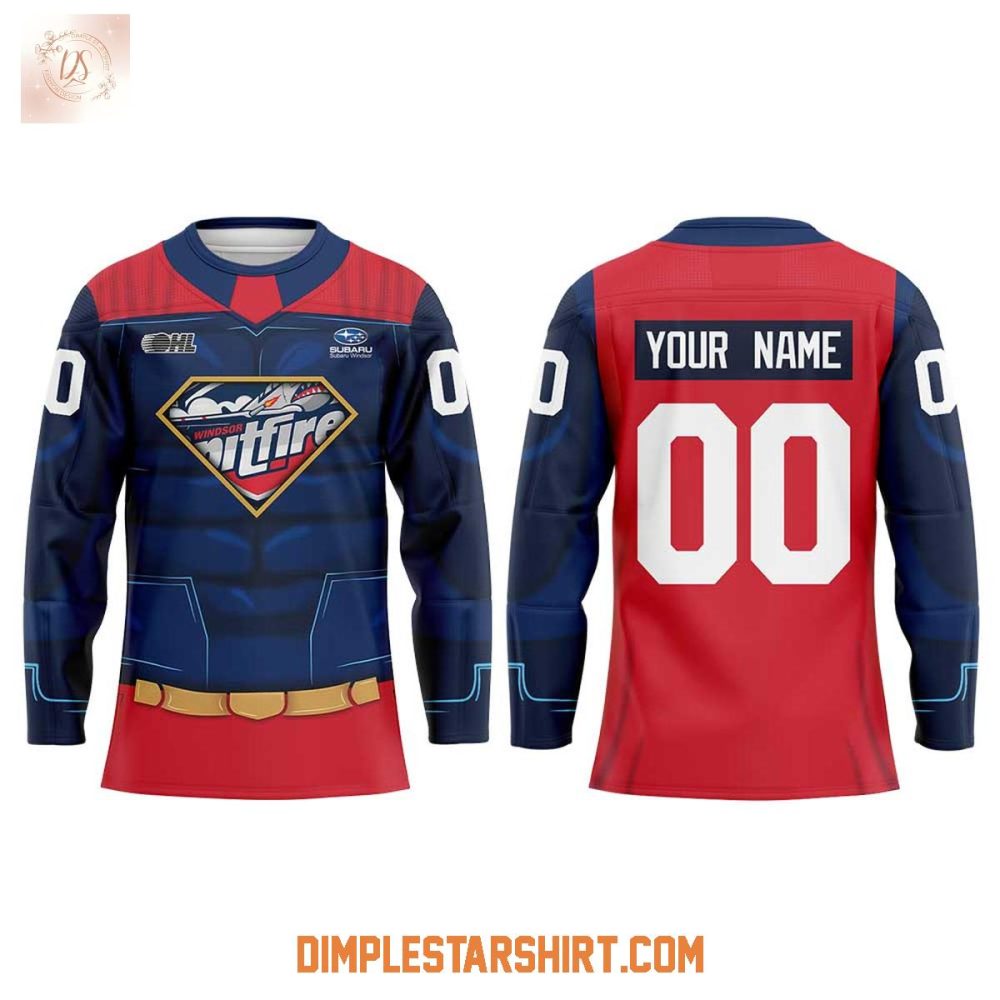 Windsor Spitfires Super Hero Night Jersey