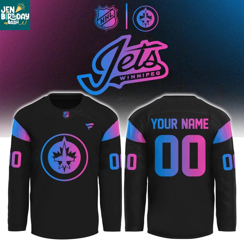 Winnipeg Jets Cyberpunk 2026 Game Night Personalized Hockey Jersey