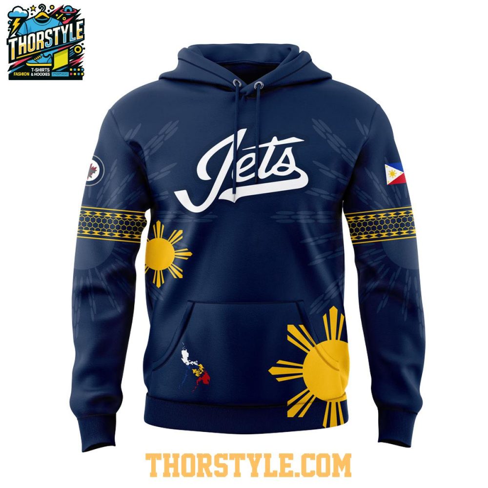 Winnipeg Jets Filipino Heritage 2025 Let'S Celebrate Hoodie T-Shirt - Image 2