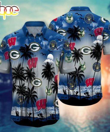 Wisconsin Sports Summer Hawaiian Shirt